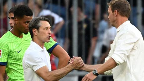 Niko Kovac (l) findet Julian Nagelsmann als Bundestrainer gut.