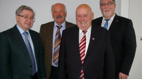 Bei der Mitgliederversammlung im Bild von links: Werner Luther, Hans Jürgen Graf, Karl Kratochvil und Alban Faußner.  
