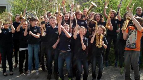 Mit Begeisterung war die Jugend bei dem Musikprojekt in Haunsheim dabei. 
