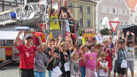 Beim Kinderprogramm auf dem Lauinger Cityfest hatten 25 Kinder jede Menge Spaß bei den verschiedenen Aufgaben.  
