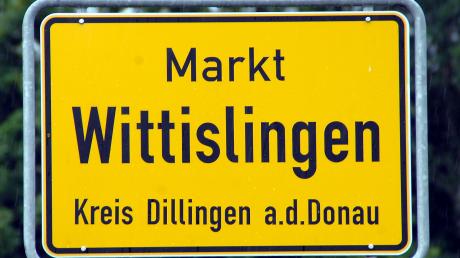 Ortsschild Wittislingen im Landkreis Dillingen