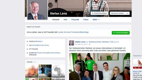 Auf der Facebook-Seite des Bürgermeisters Stefan Lenz aus Höchstädt können Bürger direkt Kontakt mit ihm aufnehmen.  
