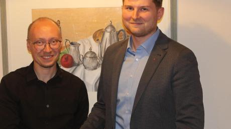 Der bisherige Ortsvorsitzende der Gundelfinger SPD, Benjamin Geiger (links), gibt sein Amt auf. Sein Nachfolger ist Thomas Reicherzer.