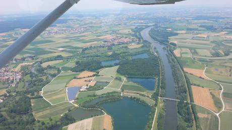 Das Donautal zwischen Blindheim und Gremheim. Erwin Mayer hat es aus dem Flugzeug fotografiert.  	