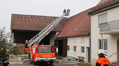 Ein Stadel in Eppisburg hat gebrannt.