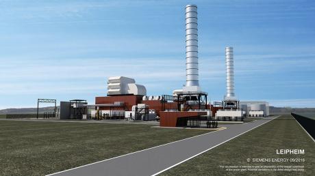 So soll das in Leipheim geplante Gaskraftwerk einmal aussehen  - sofern es irgendwann mal genehmigt wird.