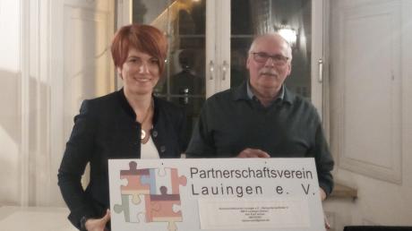 Rudi Horner hat als Vorsitzender den Partnerschaftsverein Lauingen geprägt. Jetzt gab er das Amt an Bürgermeisterin Katja Müller ab.  	