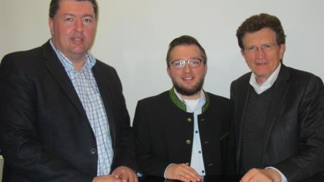 Umbruch bei der Unterglauheimer CSU (von links): Thomas Häußler, Martin Mayer und Landtagsabgeordneter Georg Winter.  	