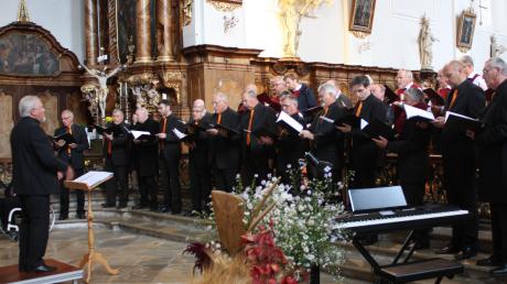 Die Männerchöre Binswangen und Schretzheim eröffneten zusammen mit dem Orchester das Konzert. 