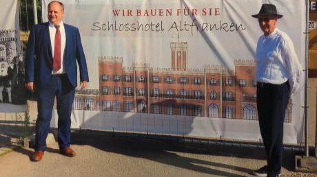 Das Schlosshotel Altfranken im Luckner-Park ist das vierte Hotel, das die Kimmerle-Gruppe (rechts Firmenchef Rudolf Kimmerle) in Dresden baut. Zum Start kam auch Dresdens Oberbürgermeister Dirk Hilbert.  	
