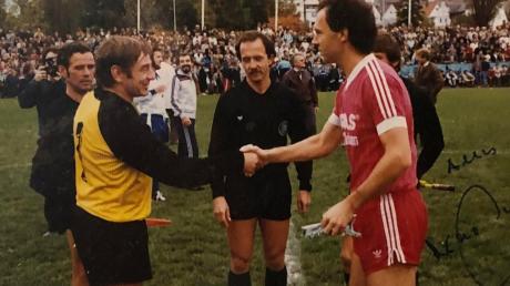 Zu den Höhepunkten im Fußballerleben Walter Fuchslugers zählte das Benefizspiel im Oktober 1984 in Dillingen gegen die deutsche Weltmeister-Auswahl von 1974 um „Kaiser“ Franz Beckenbauer.  	