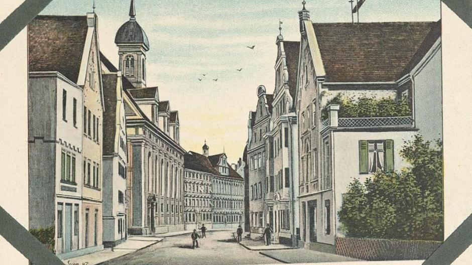Damals: Diese Postkarte stammt aus dem Stadtarchiv in Dillingen und zeigt die Kardinal-von-Waldburg-Straße im Jahr 1900.