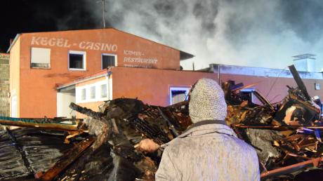 Das Dillinger Kegel-Casino wurde bei dem Großbrand am Dienstag zerstört. Für viele Stammgäste war das Restaurant eine Art Heimat. 