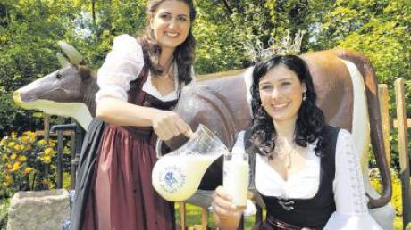 Königin und Prinzessin Seit an Seit: Anna Weidinger (links) mit Königin Julia Wegmann. Weidinger war zu Gast in Münster. 