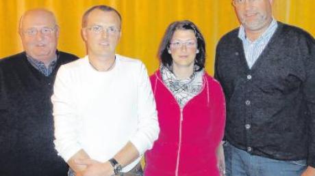 Die neue Führung des Skiclubs Marxheim: (von links) Werner Greipel (2. Vorsitzender), Dieter Burzler (Vorsitzender), Claudia Reichardt (Schriftführerin) und Michael Hesselt (Kassier). 