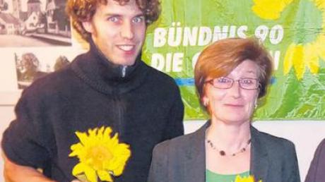 Das grüne Team: Nico Ach und Ursula Kneißl-Eder heißen die Landtagskandidaten<b>.</b>
