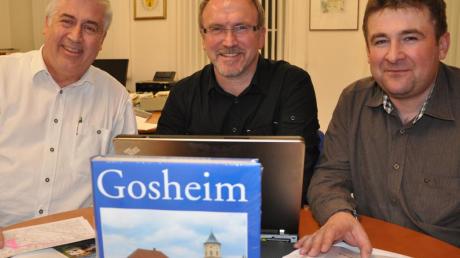 Planen ein großes Fest in Gosheim: (v.l.) Bürgermeister Hermann Rupprecht sowie Rudi Hirschbeck und Albert Fackler, Sprecher der Vereine. 