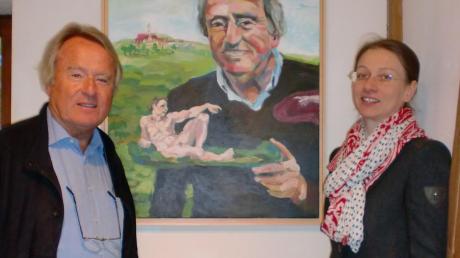 Die Malerin Bianca Schmidt hat auch ihren Ex-Kollegen Gregor Tischler porträtiert. Der war bei der Vernissage mit dabei.  
