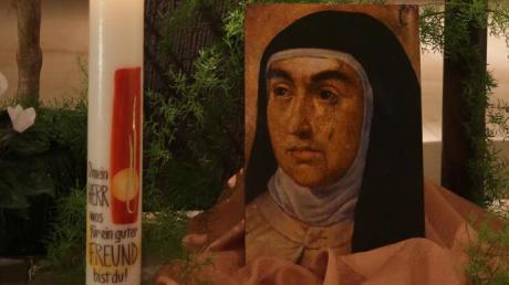 Das Bild der Teresa im Kloster der Karmelitinnen von Wemding.  
