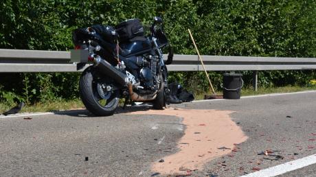 Mit diesem Motorrad verunglückte ein 58-Jähriger nahe Genderkingen im Kreis Donau-Ries.