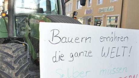 Bereits des Öfteren haben die Milchviehhalter aus der Region mit Demonstrationen ihren Unmut kundgetan, wie hier im vergangenen Jahr in Donauwörth. 