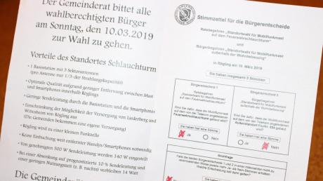 Dieses Flugblatt, das in Rögling verteilt wurde, sorgt laut Landratsamt dafür, dass die Bürgerentscheide vom 10. März ungültig sind.