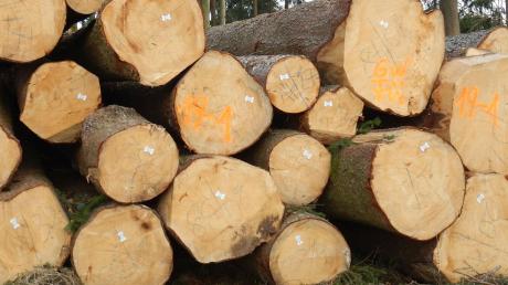 Unbekannte haben bei Otting und Wemding größere Mengen Fichtenholz gestohlen.