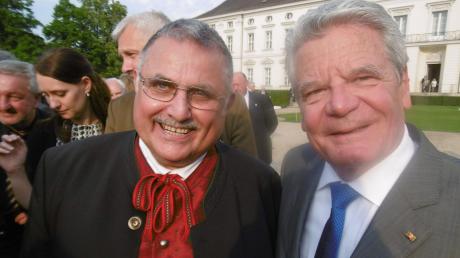 Robert Ruttmann bei seinem Besuch beim Bundespräsidenten Joachim Gauck am 23. Mai 2016. 	
