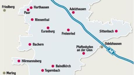 Derzeit versorgt die Adelburggruppe etwa 32000 Einwohner in den Landkreisen Aichach-Friedberg, Dachau und Fürstenfeldbruck mit Trinkwasser.  