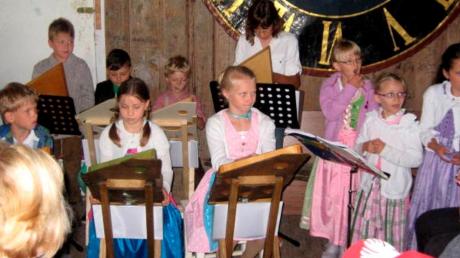 Die Tischharfen-Spielgruppe der Musikschule Kiendl-App begeisterte bei ihrem Auftritt im Kreuzthal. 
