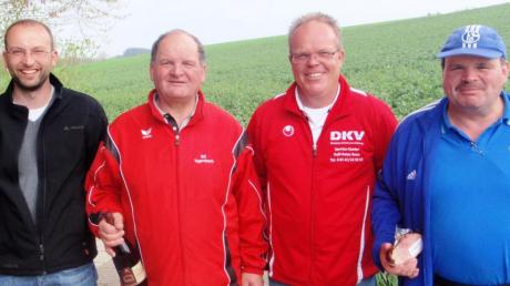 Die Sieger des Jedermann-Turniers: (von links) Helmut Merkl, Hermann Engelmann, Alex Gailer und Gerhard Engelmann.   

