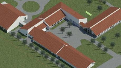 So soll der erweiterte Schulkomplex in Ried mit Foyer und Elternzimmer aussehen. 	