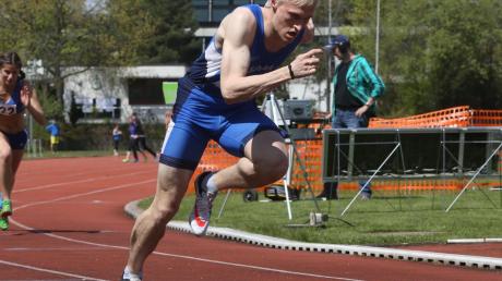 Lokalmatador Stefan Gorol nutzt die Gelegenheit bei den Schwäbischen Leichtathletik-Meisterschaften, um noch einmal seine Form zu testen. 	
