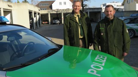 Peter Zimmermann, links, ist der neue Stellvertreter von Max Baumann als Leiter der Polizeidienststelle Friedberg.