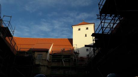 Die Arbeiten am Friedberger Schloss kommen voran.