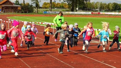 Die Kleinsten am Start: 24 Kinder liefen 400 Meter.
