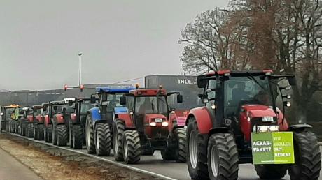 Bereits in den vergangenen Wochen demonstrierten Landwirte aus dem Wittelsbacher Land.