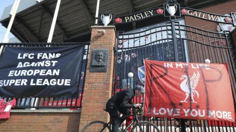 Auch die Fans des FC Liverpool hatten gegen die geplante Super League protestiert.