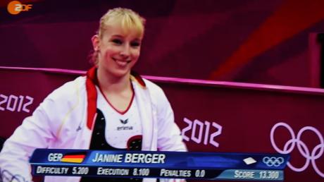 Ein Strahlen für die Kamera: Janine Berger bei den Olympischen Spielen in London.
