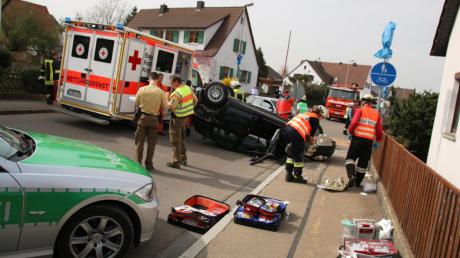 Bei einem Unfall in Leipheim ist eine Frau am Freitagnachmittag schwer verletzt worden. 
