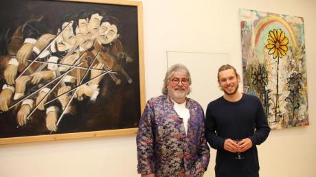 Theo Krötzinger, der reife Künstler, und Sebastian Harjung, der vielleicht am Anfang einer Malerkarriere steht, stellen derzeit gemeinsam in der Bugauer Galerie aus.  


