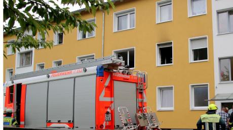 Bei einem Küchenbrand am Samstag in Günzburg sind zwei Menschen verletzt worden.  
