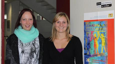 Sie kümmern sich um die Jugendsozialarbeit in Leipheim: Ines Imhoff (Mittelschule, links) und Christina Gahbauer (Grundschule). 	