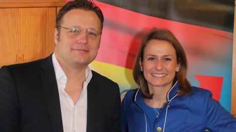 Der Landratskandidat Gerd Mannes und die AfD-Bundestagsabgeordnete Corinna Miazga.