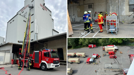 Zu einem Großeinsatz der Feuerwehr kam es am Donnerstag in Thannhausen. Aus einem Silo stieg Rauch auf. Später musste die Berufsfeuerwehr Regensburg mit einem Spezialgerät anrücken.