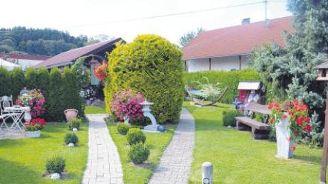 Der Blick über den Gartenzaun von Lieselotte Zanker in Osterberg lohnt, denn dem Auge des Betrachters eröffnen sich jede Menge blumiger und grüner Ideen.  