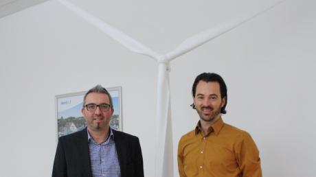 Windkraft ist ihr Metier: Jürgen Ganz (links) und Christian Böhm sind die Geschäftsführer der Firma VenSol. 