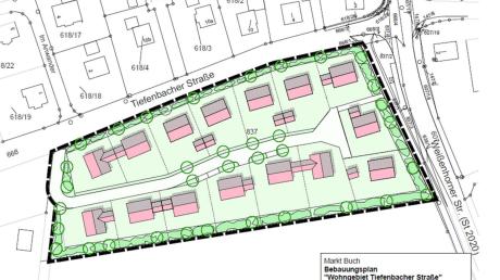 So sieht der neue Bebauungsplan „Gannertshofen, Tiefenbacher Straße“ im Entwurf aus, wie ihn der Marktrat abgesegnet hat. Parallel dazu musste auch der Flächennutzungsplan geändert werden.  

