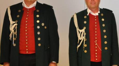 Zweiter Hauptmann Josef Wegele (links im Bild) war bereits im November 2014 zurückgetreten. Nun gab auch der Erste Hauptmann Peter Zint (rechts) sein Amt ab. 
