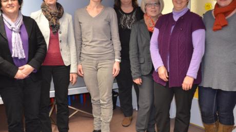 Das neue Frauen-Team: (v. links) Herlinde Riesenberg, Irene Schmid, Monika Sander, Gertrud Kratschmann, Annemarie Maier, Ingrid Gaier, Ines Rauch. 
